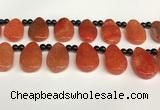 CAA4362 Top drilled 20*30mm freeform dragon veins agate beads