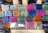 CAA4441 15.5 inches 14*18mm rectangle dragon veins agate beads