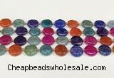 CAA4490 15.5 inches 16mm flat round dragon veins agate beads