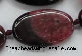 CAA452 15.5 inches 24*40mm oval agate druzy geode beads