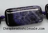 CAA470 15.5 inches 20*40mm rectangle agate druzy geode beads