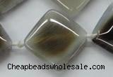 CAA524 15.5 inches 25*25mm diamond madagascar agate beads