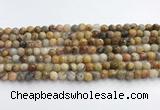 CAA5290 15.5 inches 4mm faceted round crazy lace agate beads wholesale