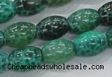 CAB51 15.5 inches 12*16mm egg-shaped peafowl agate gemstone beads