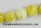 CAB662 15.5 inches 14mm round fire crackle agate beads wholesale