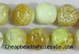 CAB663 15.5 inches 16mm round fire crackle agate beads wholesale