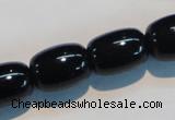 CAB820 15.5 inches 13*18mm drum black agate gemstone beads wholesale