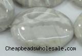 CAB914 15.5 inches 30*40mm oval natural crazy agate beads wholesale