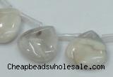 CAB924 20*20mm top-drilled teardrop natural crazy agate beads wholesale