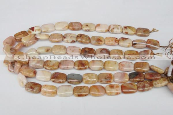 CAG1097 15.5 inches 13*18mm rectangle Morocco agate beads wholesale