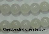 CAG4341 15.5 inches 6mm round white agate beads wholesale