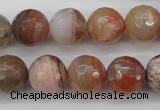 CAG4473 15.5 inches 10mm faceted round pink botswana agate beads