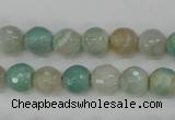 CAG4486 15.5 inches 6mm faceted round agate beads wholesale