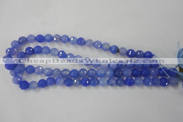 CAG4532 15.5 inches 10mm faceted round agate beads wholesale