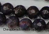 CAG4646 15.5 inches 8mm faceted round fire crackle agate beads