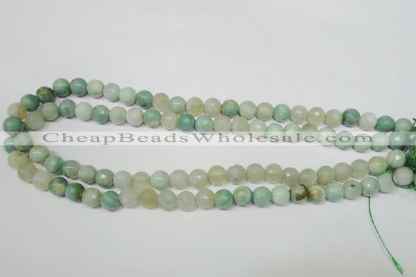 CAG4812 15 inches 8mm faceted round fire crackle agate beads
