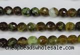 CAG4841 15 inches 6mm faceted round dragon veins agate beads