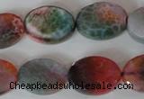 CAG4897 15 inches 13*18mm faceted oval fire crackle agate beads