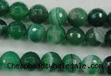 CAG5122 15.5 inches 8mm faceted round line agate beads wholesale