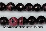 CAG5199 15 inches 10mm faceted round fire crackle agate beads