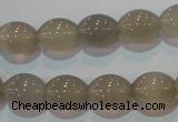 CAG5256 15.5 inches 10*12mm rice Brazilian grey agate beads