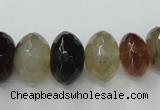 CAG5418 8*12mm – 13*22mm faceted rondelle dragon veins agate beads
