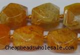 CAG5509 15.5 inches 16*17*22mm faceted nuggets agate beads