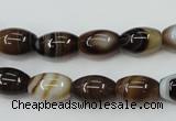 CAG5911 15 inches 8*12mm rice Madagascar agate gemstone beads