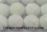 CAG6104 15.5 inches 12mm faceted round white agate gemstone beads