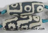 CAG6215 15 inches 15*40mm rice tibetan agate gemstone beads