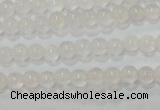 CAG6500 15.5 inches 4mm round Brazilian white agate beads