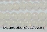 CAG6501 15.5 inches 6mm round Brazilian white agate beads