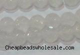 CAG6514 15.5 inches 12mm faceted round Brazilian white agate beads