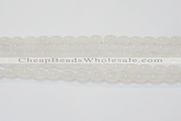 CAG6525 15.5 inches 8*12mm rice Brazilian white agate beads