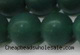 CAG6574 15.5 inches 18mm round matte green agate beads wholesale