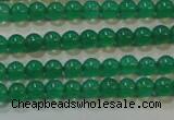CAG6601 15.5 inches 2mm round green agate gemstone beads