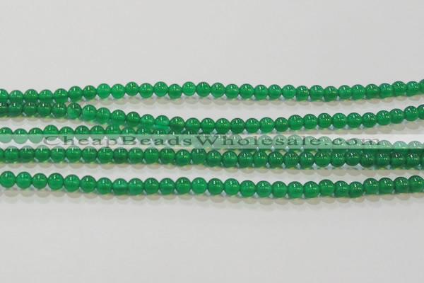 CAG6603 15.5 inches 4mm round green agate gemstone beads