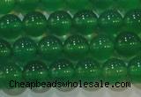 CAG6604 15.5 inches 6mm round green agate gemstone beads