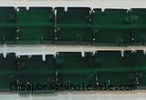 CAG6636 15.5 inches 10*10mm square green agate gemstone beads