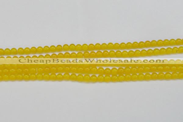 CAG7101 15.5 inches 6mm round yellow agate gemstone beads