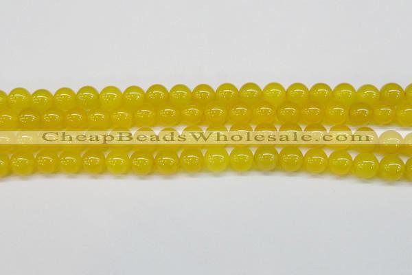 CAG7104 15.5 inches 12mm round yellow agate gemstone beads
