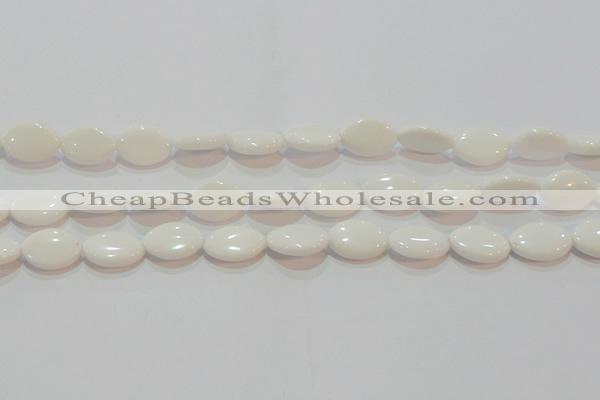 CAG7230 15.5 inches 13*18mm marquise white agate gemstone beads