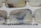 CAG7423 15.5 inches 18*25mm rectangle Montana agate beads