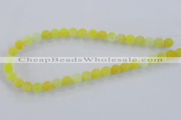 CAG7522 15.5 inches 12mm round frosted agate beads wholesale