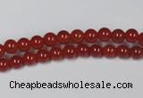 CAG7854 15.5 inches 2mm round red agate beads wholesale