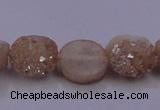 CAG7946 7.5 inches 8*10mm oval plated white druzy agate beads