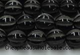 CAG8001 15.5 inches 10mm carved round black agate beads