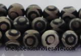 CAG8701 15.5 inches 8mm round matte tibetan agate gemstone beads