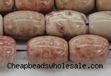 CAG8765 15.5 inches 13*18mm rice chrysanthemum agate beads