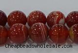 CAG9178 15.5 inches 8mm round line agate beads wholesale